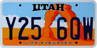 UT license plate Y256QW