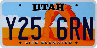 UT license plate Y256RN