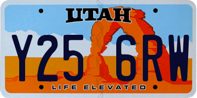UT license plate Y256RW