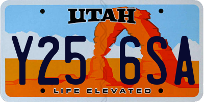 UT license plate Y256SA