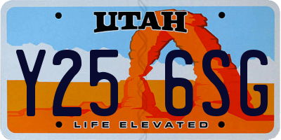 UT license plate Y256SG