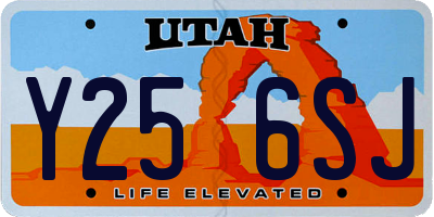 UT license plate Y256SJ