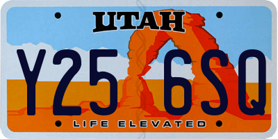 UT license plate Y256SQ