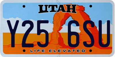 UT license plate Y256SU