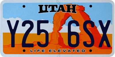 UT license plate Y256SX