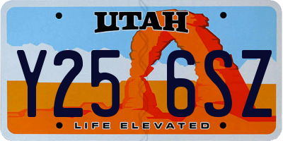 UT license plate Y256SZ