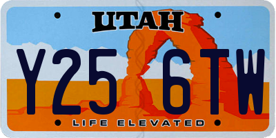 UT license plate Y256TW