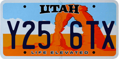 UT license plate Y256TX