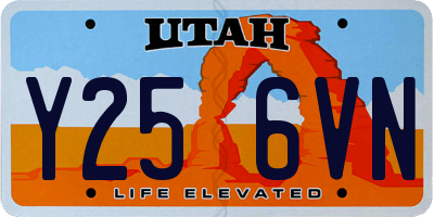 UT license plate Y256VN