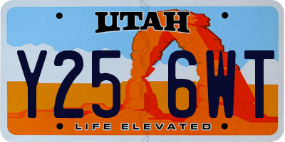 UT license plate Y256WT
