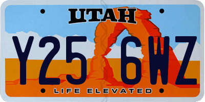 UT license plate Y256WZ
