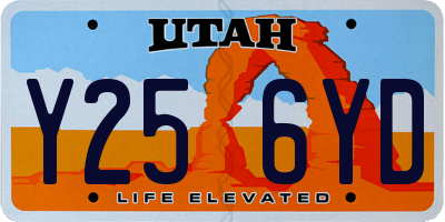 UT license plate Y256YD