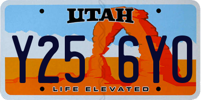 UT license plate Y256YO