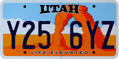 UT license plate Y256YZ