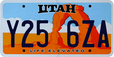UT license plate Y256ZA