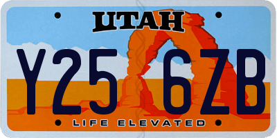 UT license plate Y256ZB