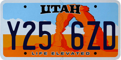 UT license plate Y256ZD