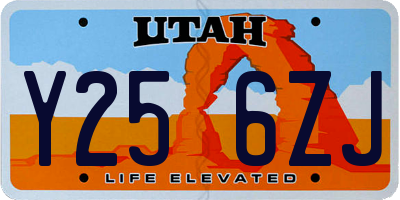 UT license plate Y256ZJ
