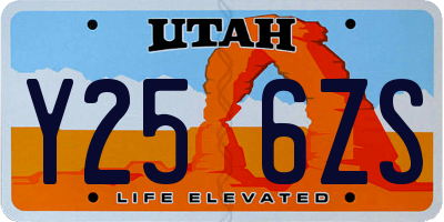 UT license plate Y256ZS