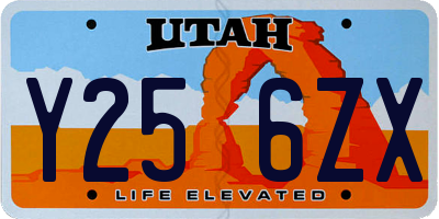 UT license plate Y256ZX