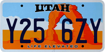 UT license plate Y256ZY