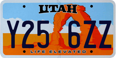 UT license plate Y256ZZ