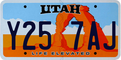 UT license plate Y257AJ
