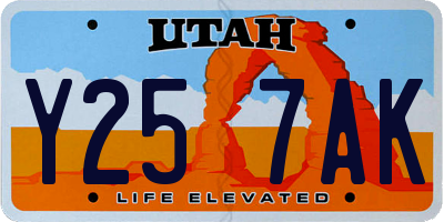 UT license plate Y257AK