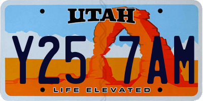 UT license plate Y257AM