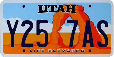 UT license plate Y257AS