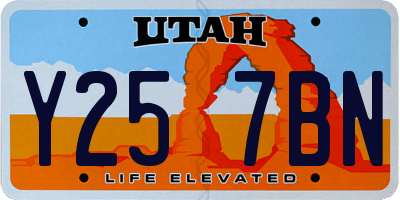 UT license plate Y257BN