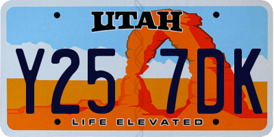 UT license plate Y257DK