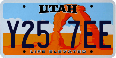 UT license plate Y257EE
