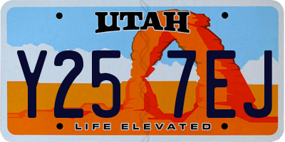 UT license plate Y257EJ