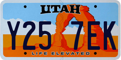 UT license plate Y257EK