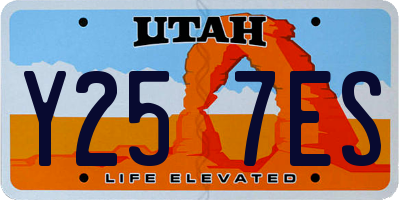 UT license plate Y257ES