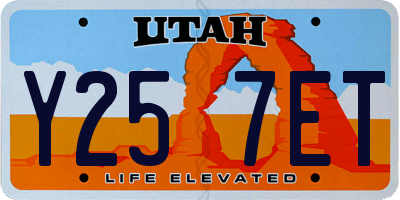 UT license plate Y257ET