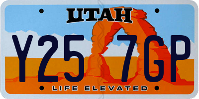 UT license plate Y257GP