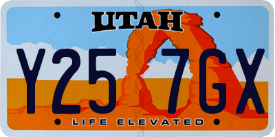 UT license plate Y257GX