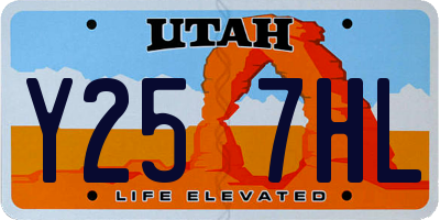 UT license plate Y257HL