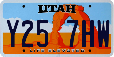 UT license plate Y257HW
