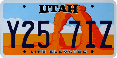 UT license plate Y257IZ