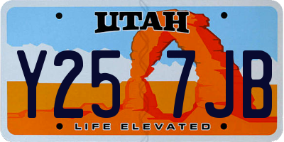 UT license plate Y257JB