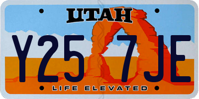 UT license plate Y257JE