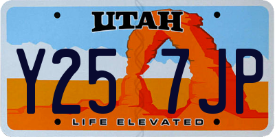 UT license plate Y257JP