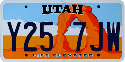 UT license plate Y257JW