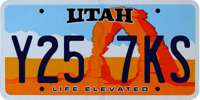 UT license plate Y257KS