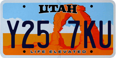 UT license plate Y257KU