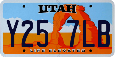UT license plate Y257LB