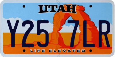 UT license plate Y257LR